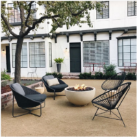 the landsby patio area