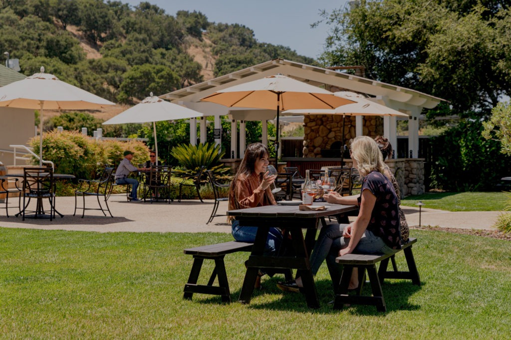 Wine tasting in the Santa Ynez Valley within Santa Barbara County at Riverbench Winery