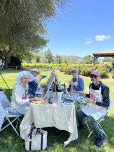 Painting in the vineyard