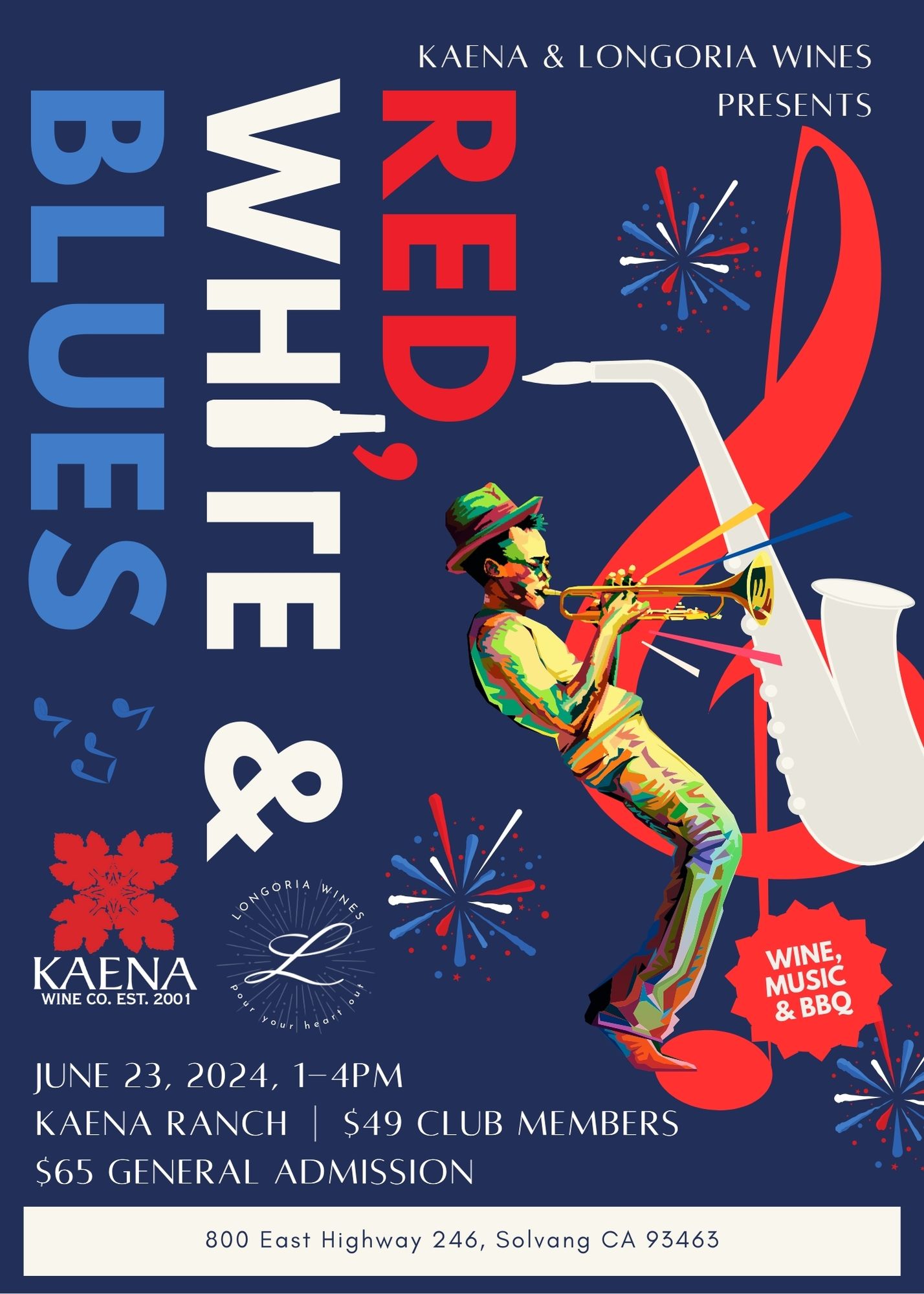Longoria Red, White & Blues at Kaena Winery