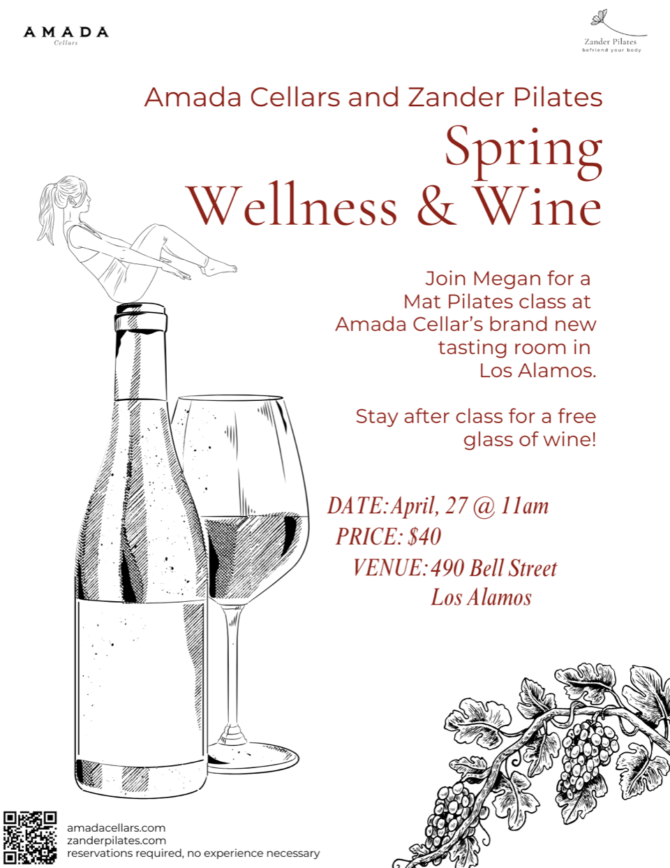 Spring Wellness & Wine at Amada Cellars