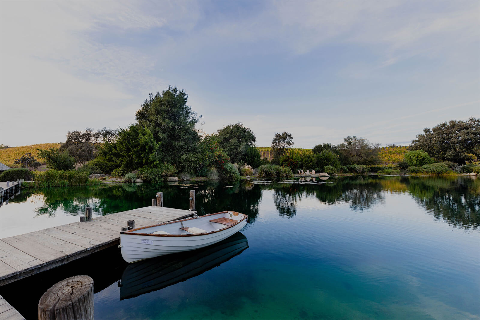 Boat in water in Santa Ynez Valley
