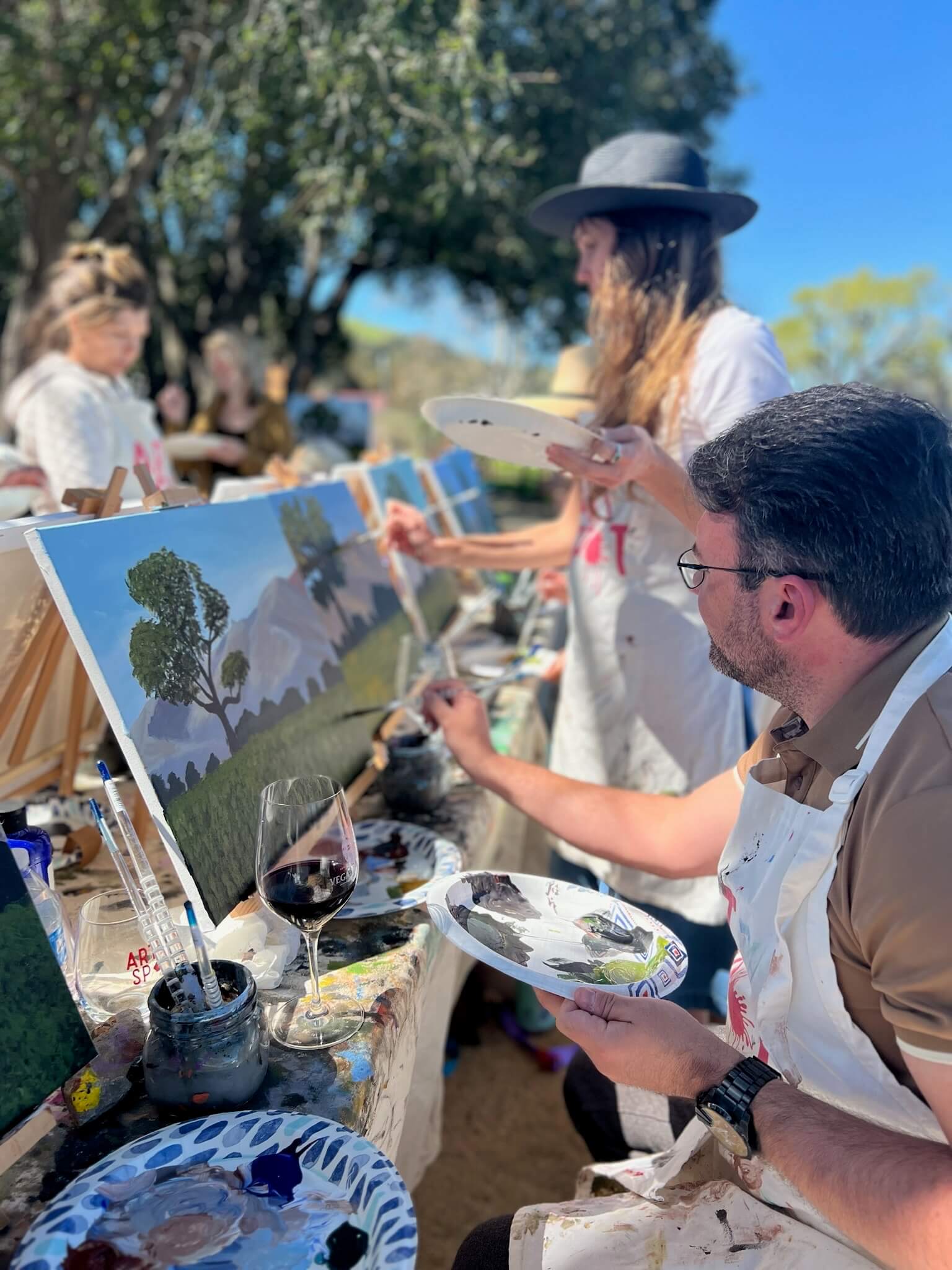 Painting in the Buttonwood Vineyard