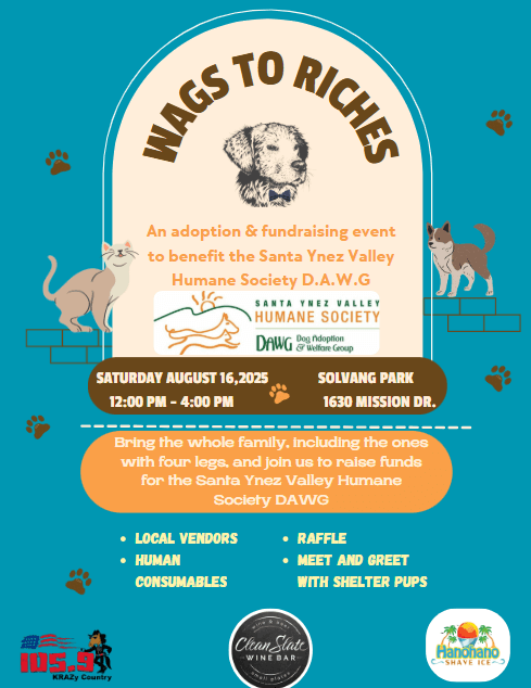 Wags to Riches Returns to Solvang Park!