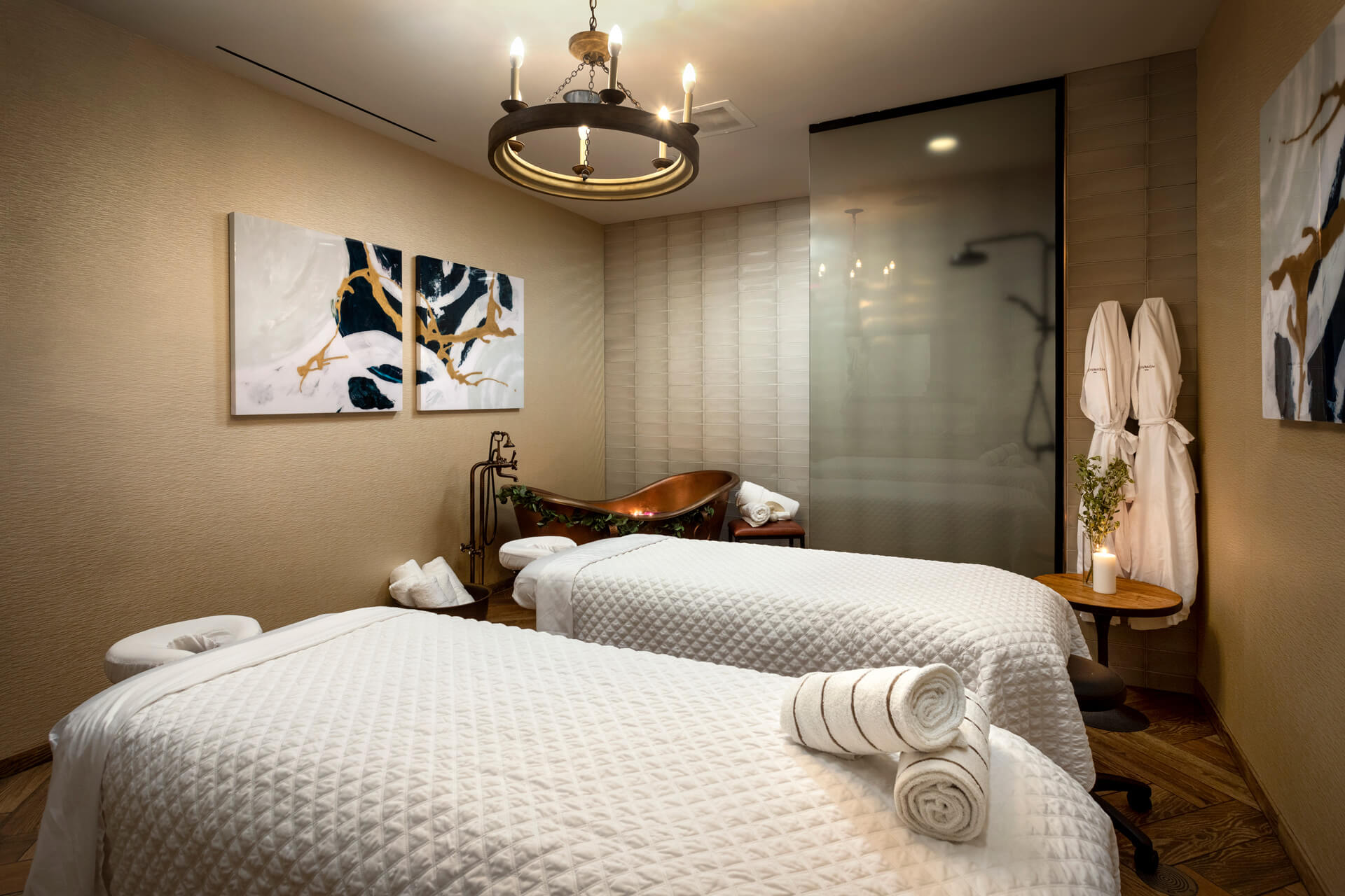 Massage tables at Chumash Spa