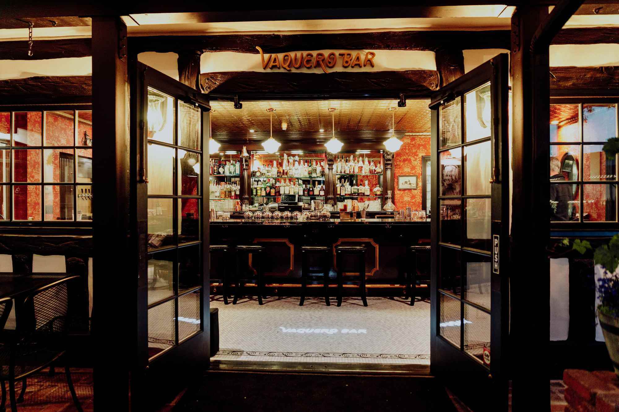 The entrance to the Vaquero bar