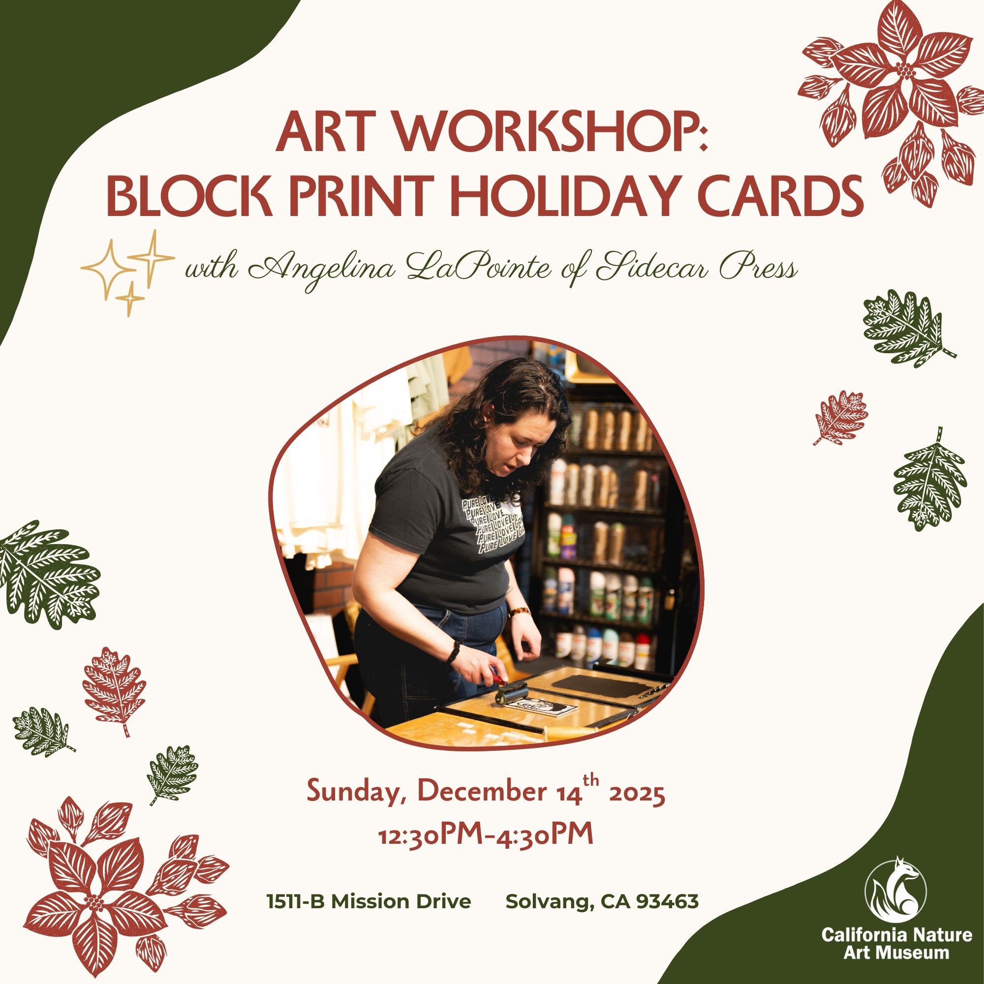 Art Workshop - Block Print Holiday Cards
