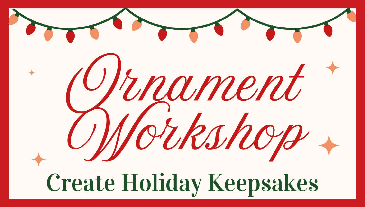 SYV Holiday Events 2025 Ornament Workshop at Community Clayworks