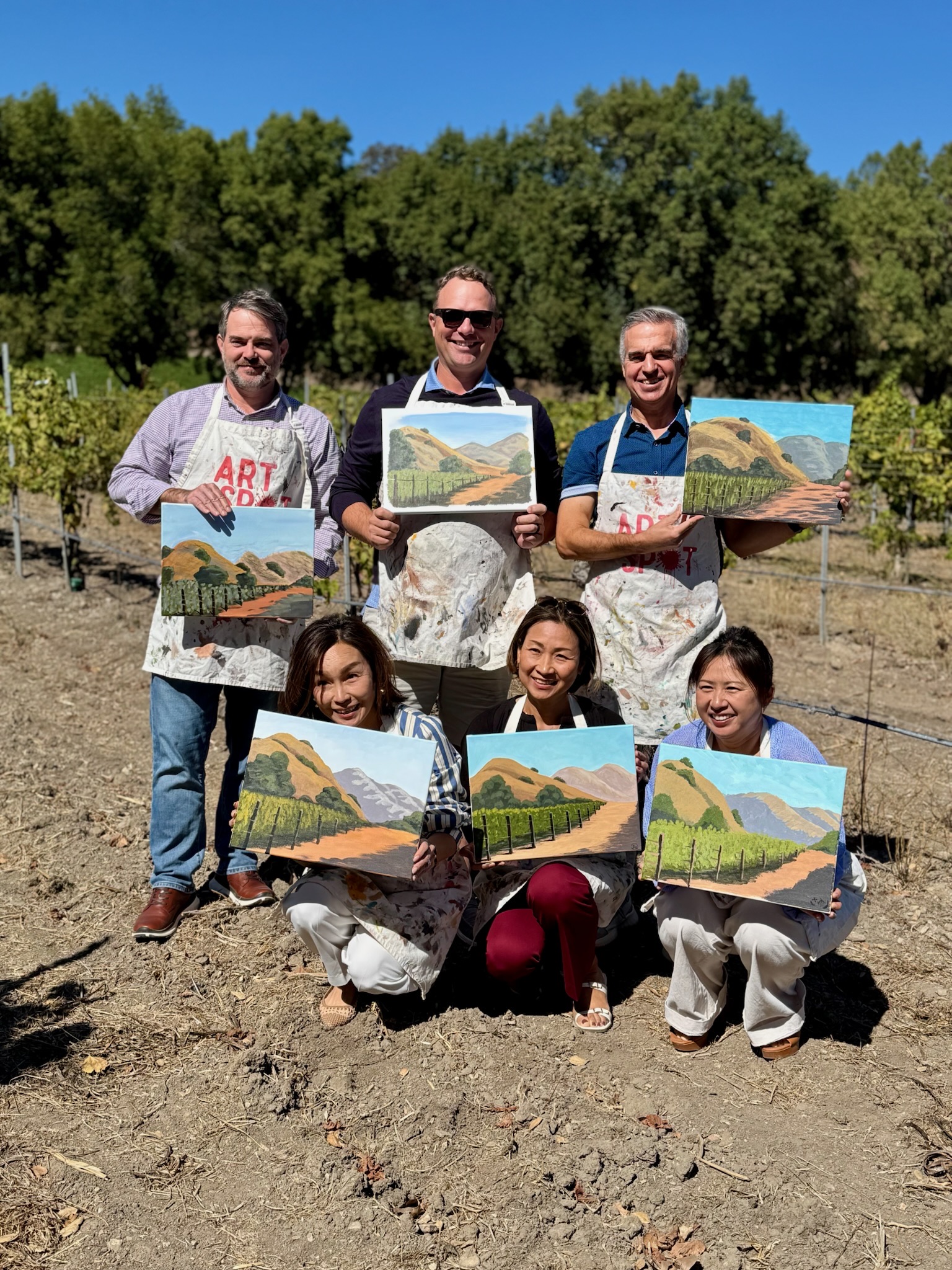 Painting in the Vineyard at Koehler Winery