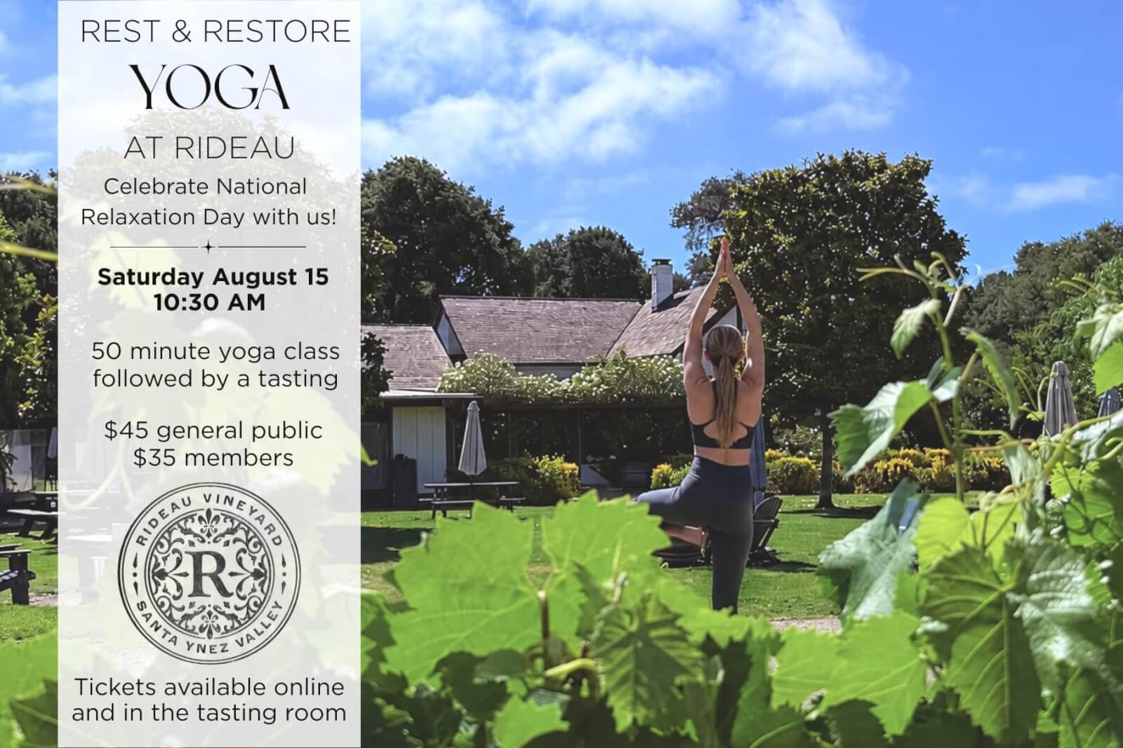 Yoga at Rideau Vineyards