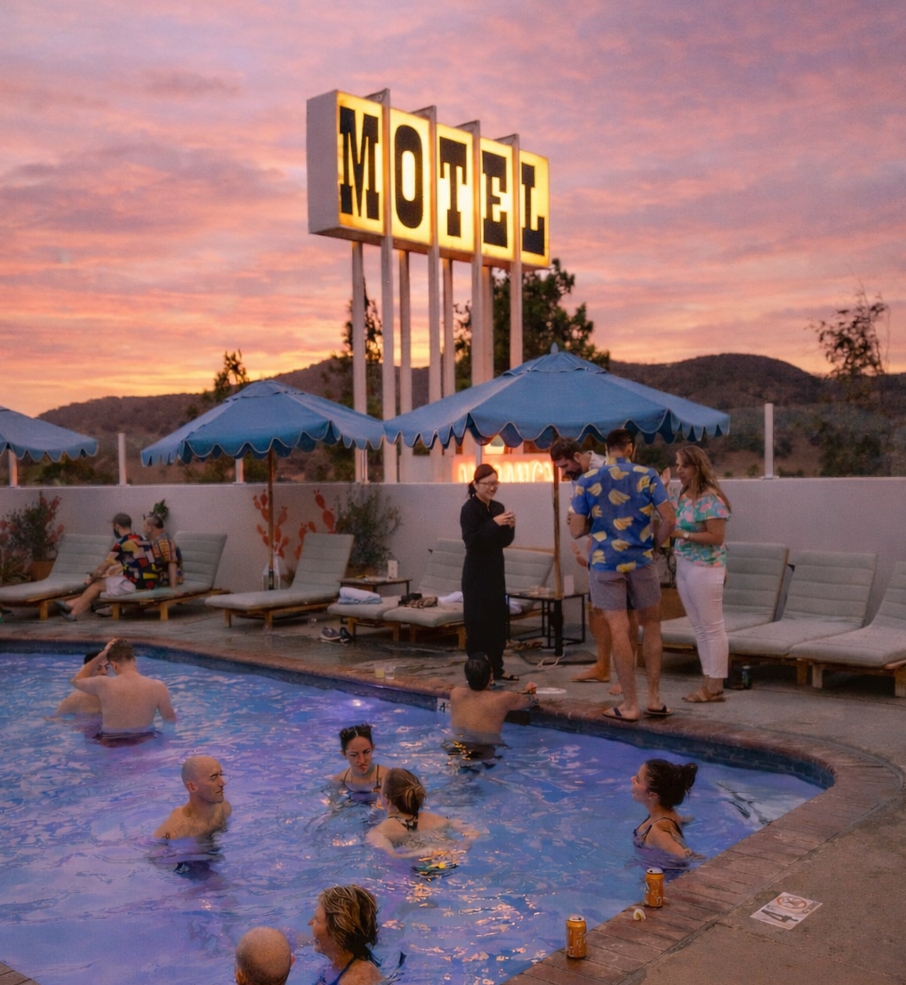 Moonrise Swim at Skyview Los Alamos